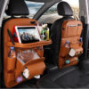 PU Leather Car Storage Bag Multifunction Seat Back Tray Hanging Bag Waterproof Car Organizer Automotive Interior Accessories - Image 8